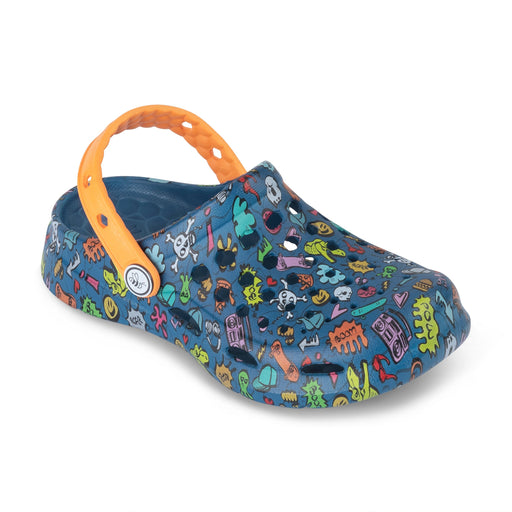 JOYBEES ACTIVE CLOG GRAPHICS Clogs JOYBEES MIDNIGHT TEAL/SKATE BOARD 4/5 