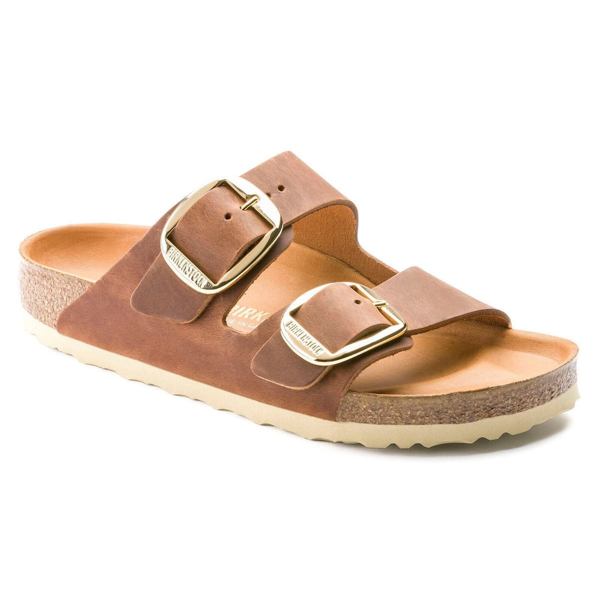 Birkenstock Arizona Men’s Brown Double Strap Buckle Sandals Size 38/6Us Arizona Big Buckle | Oiled Leather | Tobacco Brown  main image 3
