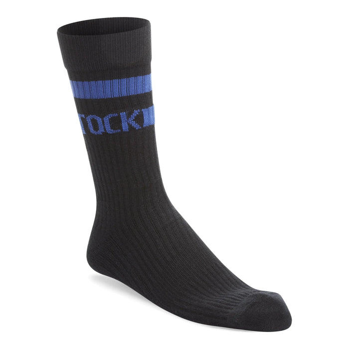 COTTON CREW STRIPE SOCKS BIRKENSTOCK BLK/BLUE S 