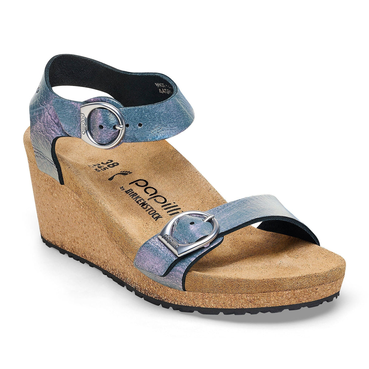 BIRKENSTOCK SOLEY NUBUCK SUPPORTIVE WEDGE SANDAL DANFORM SHOES