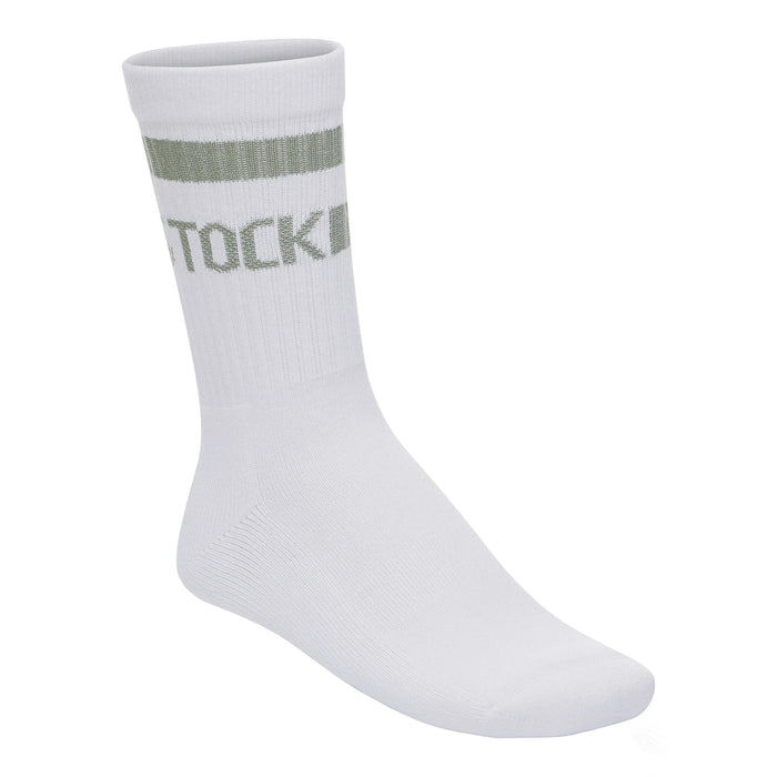 COTTON CREW STRIPE SOCKS BIRKENSTOCK WHT/PURE SAGE S 
