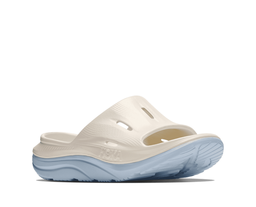 HOKA ORA RECOVERY SLIDE 3 UNISEX Sandals HOKA ALABASTER/AMBIENT BLUE M 03/W 05 
