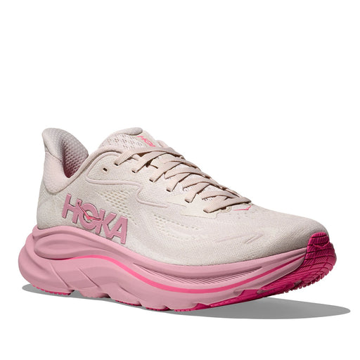 HOKA CLIFTON 10 WOMEN'S WIDE Sneakers & Athletic Shoes HOKA ROSE CREAM/DRIED ROSE 5 D
