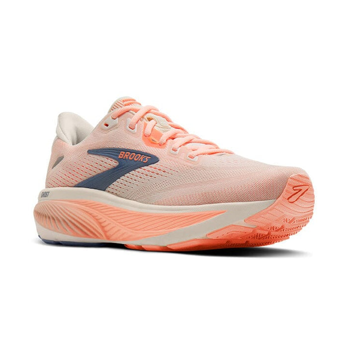 BROOKS GHOST 18 WOMEN'S MEDIUM AND WIDE Sneakers & Athletic Shoes Brooks STAR WHITE/CYBER PEACH/GREY 5 B