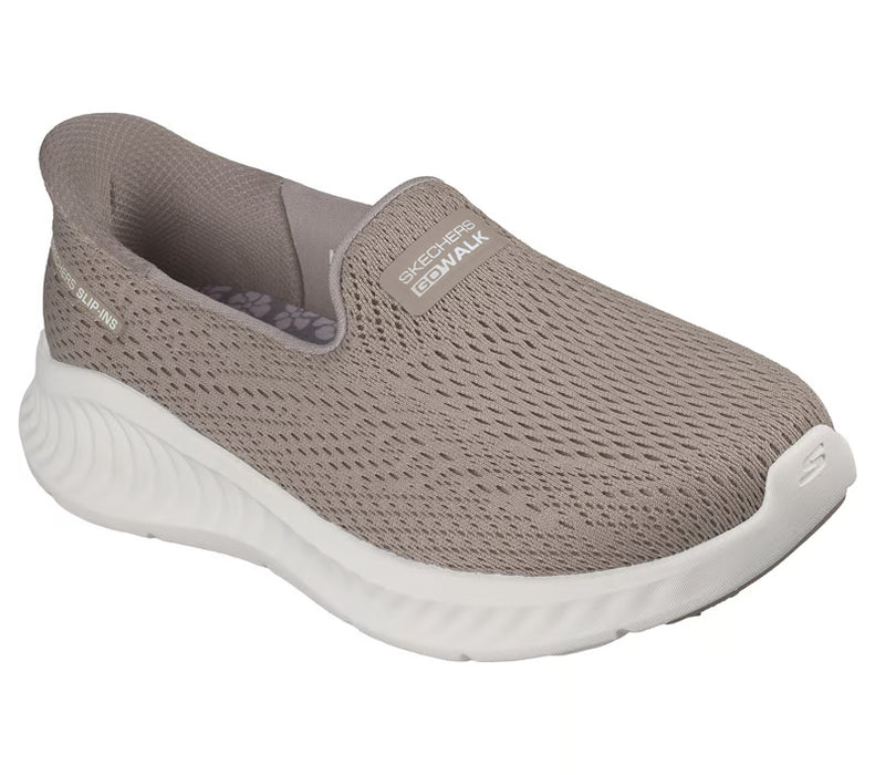 SKECHERS SLIP-INS: GO WALK NOW-IVY WOMEN'S MEDIUM AND WIDE Sneakers & Athletic Shoes SKECHERS TAUPE 5 M