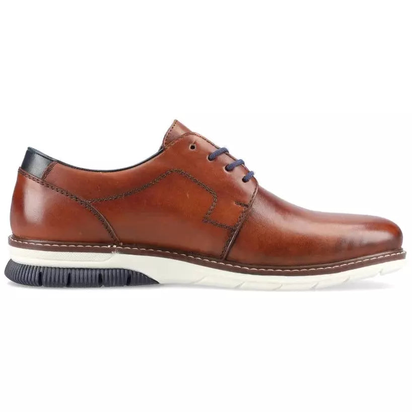 Chaussures Rieker Homme - Modèle 14402 - Oxford Plat En Cuir - Semelle Caoutchouc - Confort Anti-stress - 12