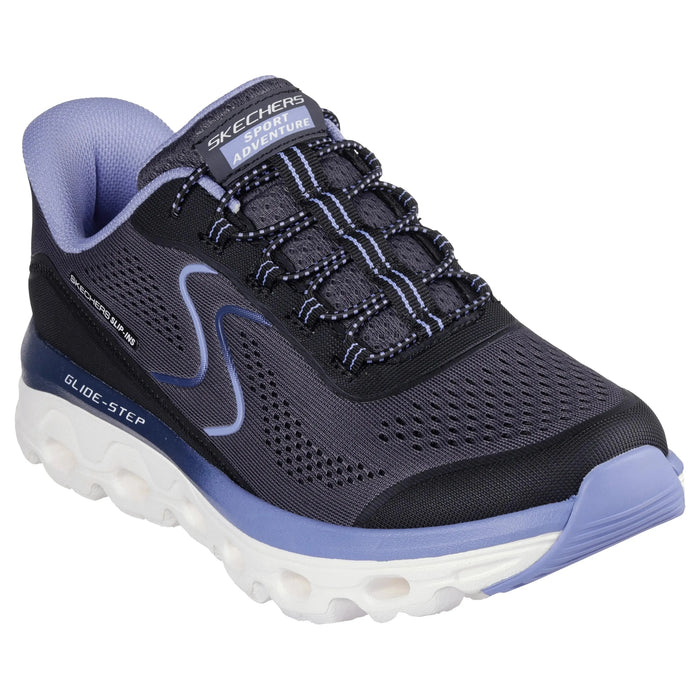 SKECHERS SLIP-INS: GLIDE-STEP SOLE WOMEN'S CASUAL SKECHERS BLACK/BLUE 5 M