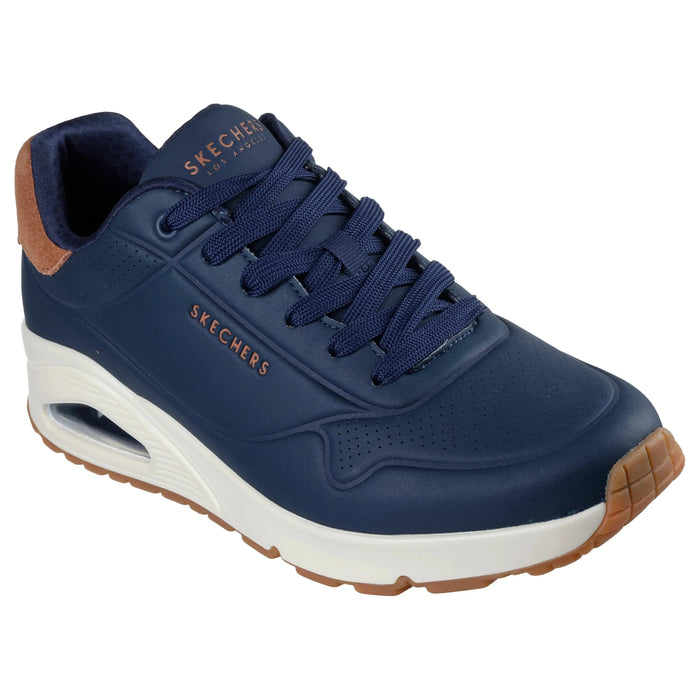 SKECHERS UNO - SUITED ON AIR MEN'S MEDIUM AND WIDE MEN'S CASUAL SKECHERS NAVY 7 M