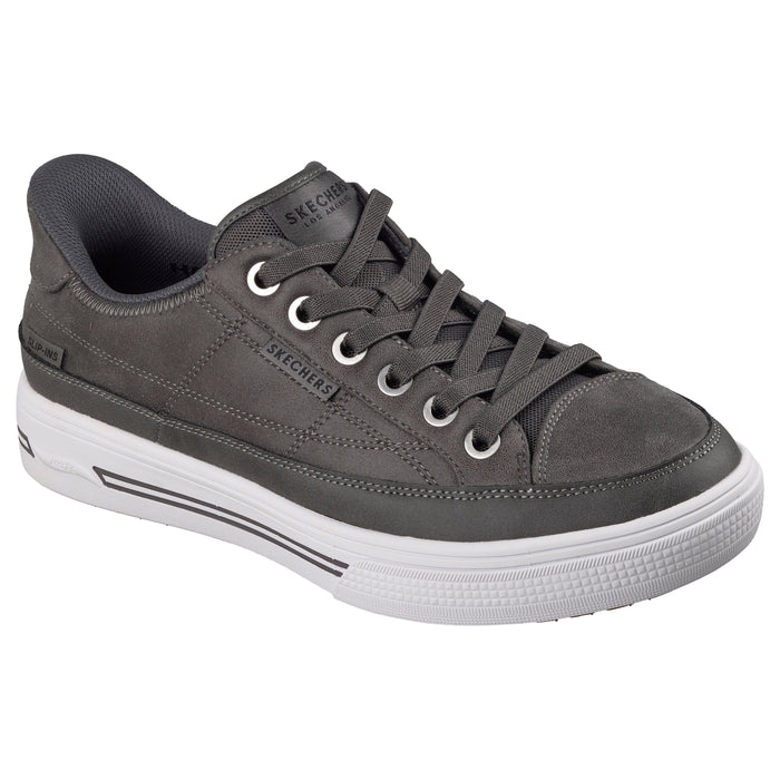 SKECHERS SLIP-INS" ARCH FIT ARCADE JOIN YA THERE MEN'S MEDIUM AND WIDE Sneakers & Athletic Shoes SKECHERS CHARCOAL LEATHER 7 M