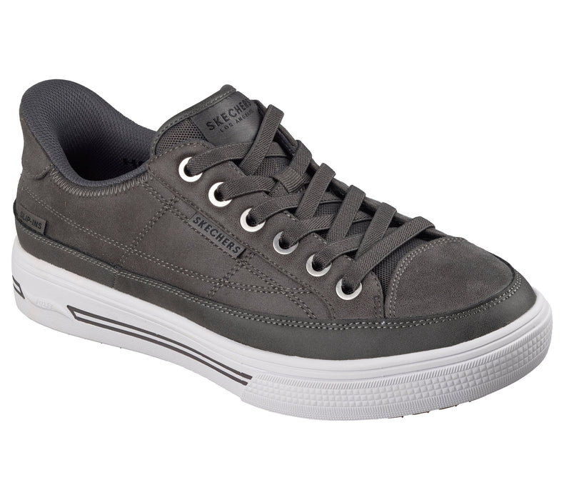 SKECHERS SLIP-INS" ARCH FIT ARCADE JOIN YA THERE MEN'S MEDIUM AND WIDE Sneakers & Athletic Shoes SKECHERS CHARCOAL LEATHER 7 M
