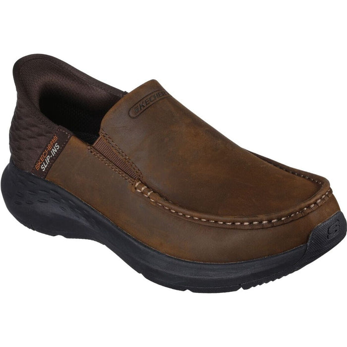 SKECHERS SLIP-INS RELAXED FIT: PARSON-OSWIN MEN'S MEDIUM AND XWIDE Shoes SKECHERS BROWN 7 MEDIUM
