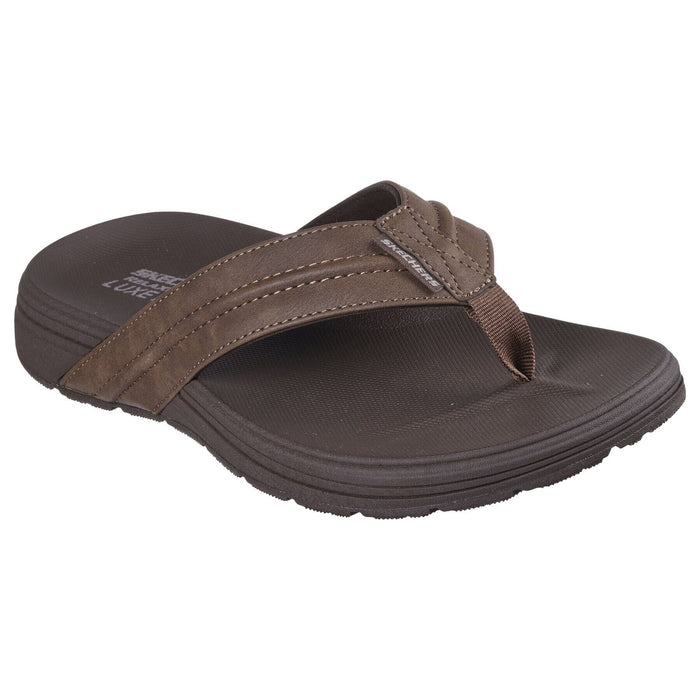 SKECHERS RELAXED FIT: PATINO-MARLEE MEN'S MEDIUM AND WIDE MEN'S SANDALS SKECHERS BROWN 7 M