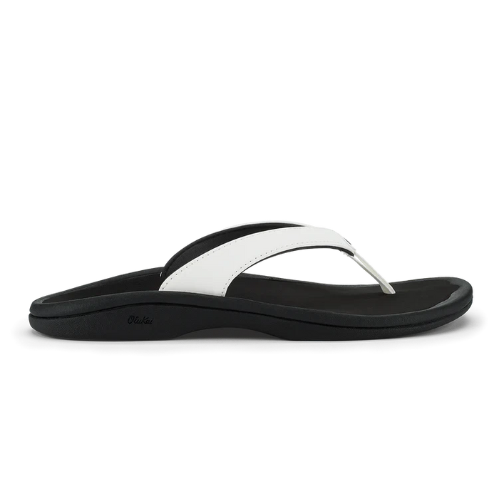 OLUKAI OHANA LAHI WOMEN'S Sandals Olukai WHITE SAND/BLK 5 