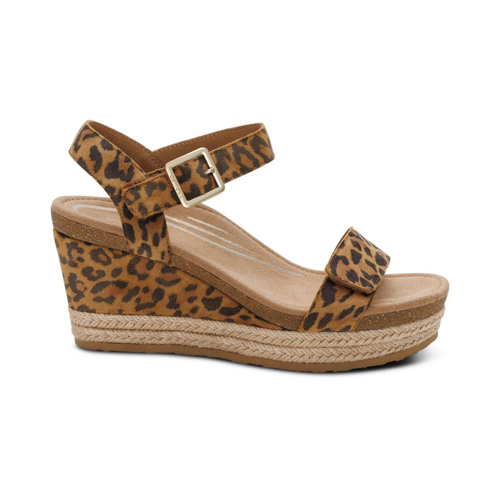 AETREX SYDNEY QUARTER STRAP ESPADRILLE WEDGE Sandals Aetrex 