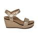 AETREX SYDNEY QUARTER STRAP ESPADRILLE WEDGE Sandals Aetrex 