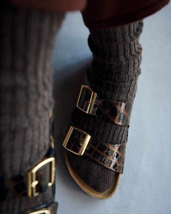 BIRKENSTOCK ARIZONA BLACK EMBOSSED Sandals Birkenstock 