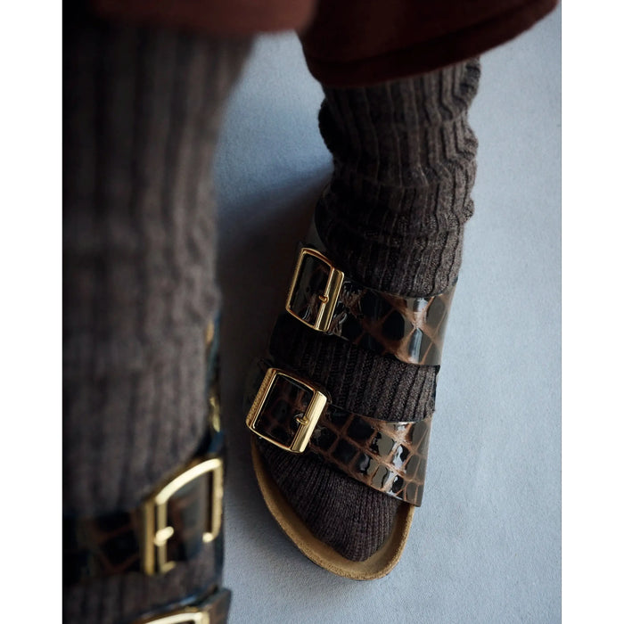 BIRKENSTOCK ARIZONA BLACK EMBOSSED Sandals Birkenstock 