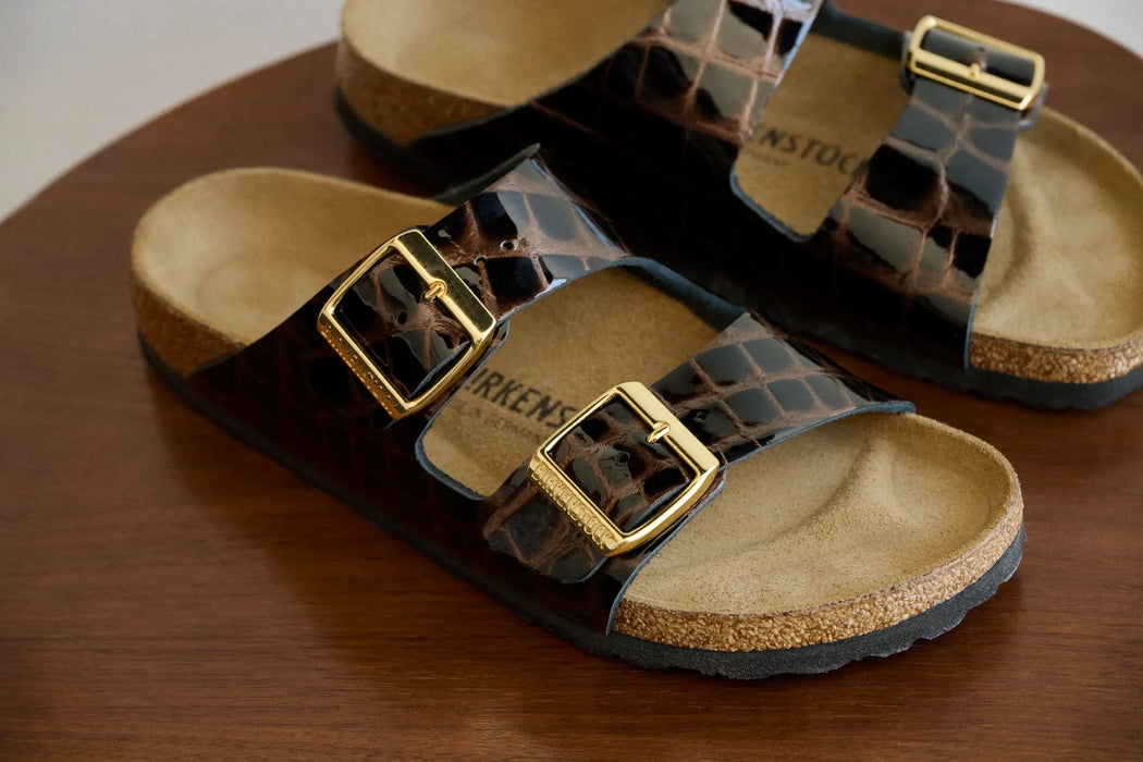 BIRKENSTOCK ARIZONA BLACK EMBOSSED Sandals Birkenstock 