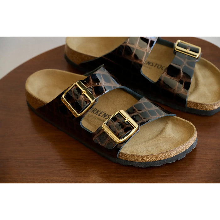 BIRKENSTOCK ARIZONA BLACK EMBOSSED Sandals Birkenstock 