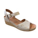 V ITALIA 582 WEDGE SANDAL Sandals V Italia BEIGE KRATER 36 