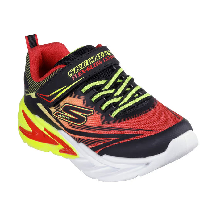 SKECHERS S LIGHTS: FLEX-GLOW ULTRA KIDS' Sneakers & Athletic Shoes SKECHERS BLK/RED 11 