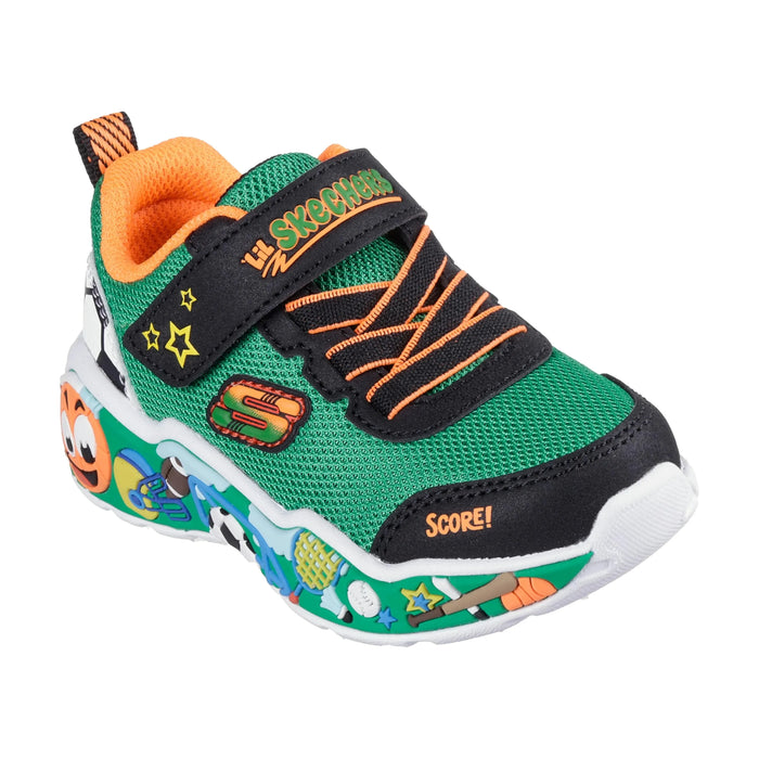 SKECHERS PLAY SCENE KIDS' INFANT'S SHOES SKECHERS GREEN MULTI 5 