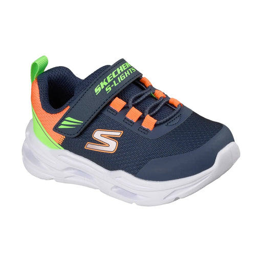 SKECHERS S-LIGHTS: LIL' GLIDE-STEP LIGHTS KIDS Sneakers & Athletic Shoes SKECHERS NAVY MULTI 5 M