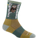 DARN TOUGH CRITTER CLUB MICRO CREW LIGHTWEIGHT HIKING SOCK WOMEN'S Apparel Darn Tough GREEN S 