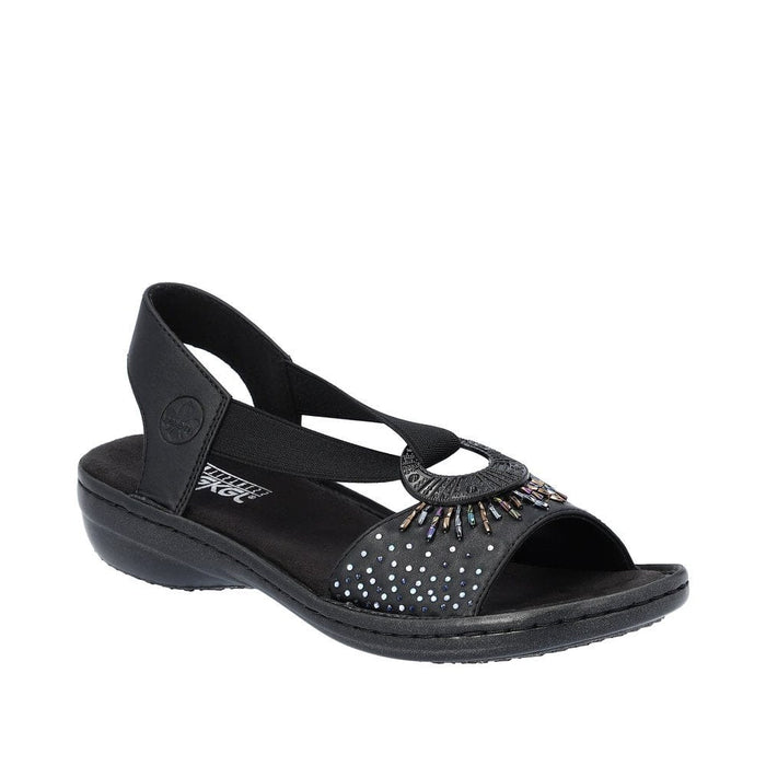 SANDAL W/BACKSTRAP 60880-00 60880-90 WOMEN'S SANDALS Rieker - Remonte 