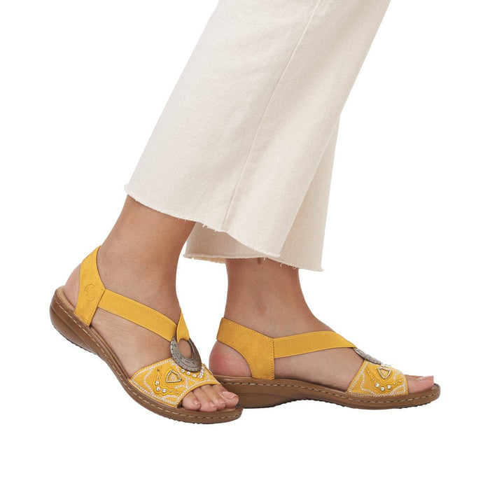 SANDAL W/BACKSTRAP 60880-00 60880-90 WOMEN'S SANDALS Rieker - Remonte 