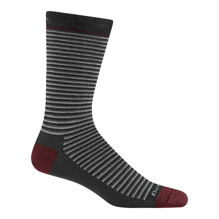 DARN TOUGH MICROSTRIPE LIGHTWEIGHT CREW SOCKS MEN'S - MISSING FEATURES Apparel Darn Tough CHARCOAL M 