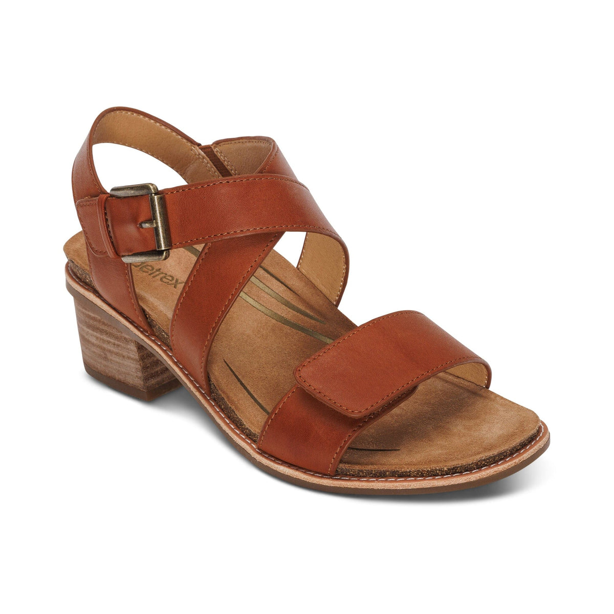 AETREX KRISTIN ARCH SUPPORT BLOCK HEEL | SUPPORTIVE SANDAL