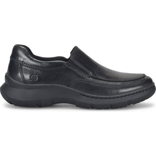 Born Black Shoes Born Men's Gudmund Black Leather Slip On Hand