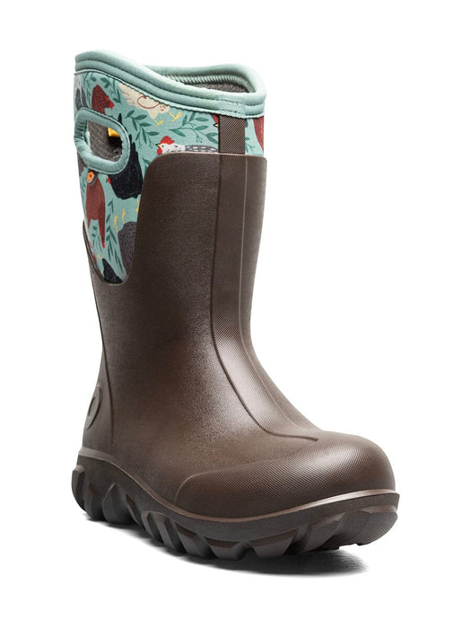 BOGS CLASSIC SEAMLESS MID CHICKEN PARTY Boots Bogs CHOCOLATE MULTI 6 