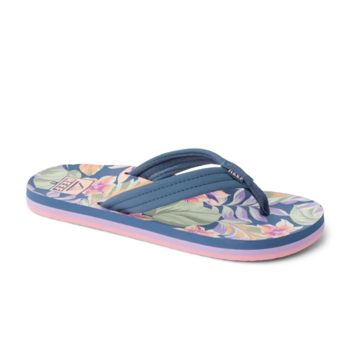 Reef Kids' Ahi Flip Flop In Aquifer Palm Reef Kids' Ahi Flip Flop In Aquifer Palm