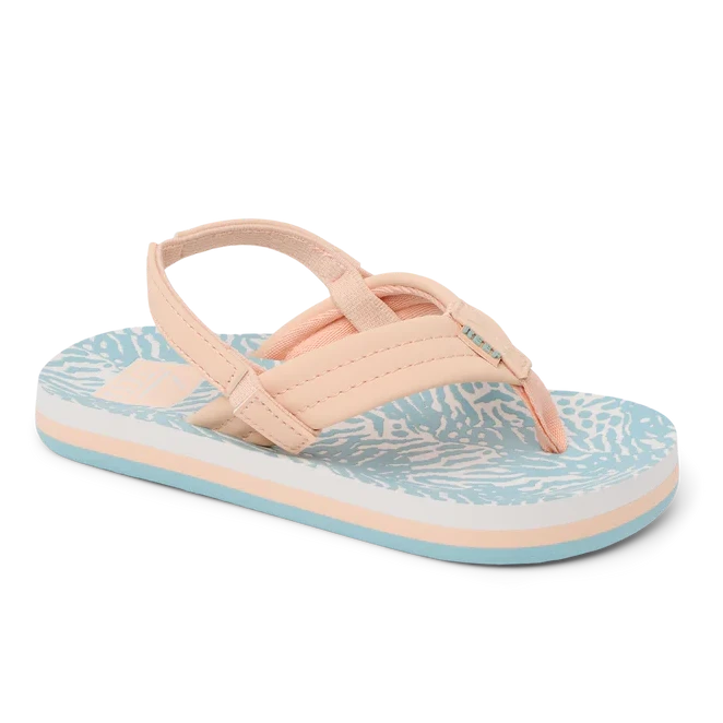 REEF LITTLE AHI KIDS' Sandals Reef PEACH/BLUE ANIMAL 3 