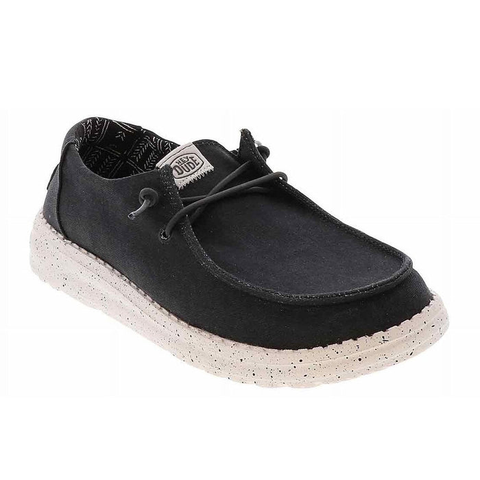 HEYDUDE WENDY YOUTH STRETCH CANVAS KIDS' Sneakers & Athletic Shoes Hey Dude BLACK 11 