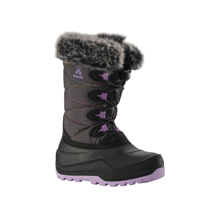 KAMIK SNOWANGEL WINTER BOOT KIDS' Boots Kamik CHARCOAL/PURPLE 1 