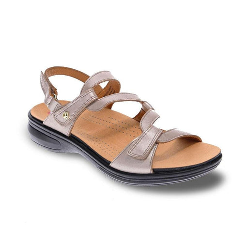 REVERE EMERALD 3 STRAP LEATHER SANDAL Sandals Revere CHAMPAGNE 36 MEDIUM