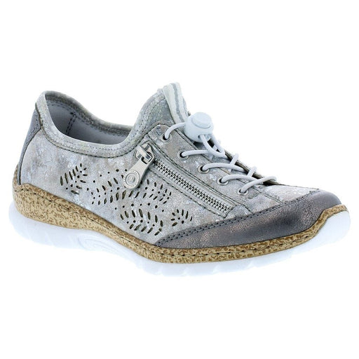 LACE UP SHOE N42P6 14 WOMEN'S CASUAL Rieker - Remonte GREY/ROSE 36 