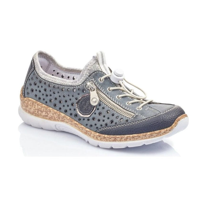 LACE UP SHOE N42P6 14 WOMEN'S CASUAL Rieker - Remonte NAVY BLUE 36 