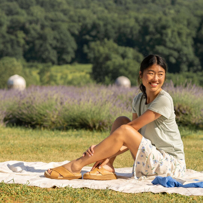 Dansko Bridget Sandali Con Zeppa Donna - Pelle Nabuk Antimacchia, Plantare Memory Foam