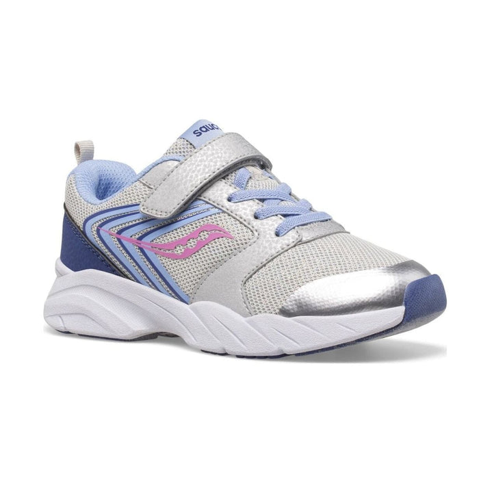 SAUCONY WIND FST AC BIG KID'S Sneakers & Athletic Shoes Saucony SILVER/BLUE/PINK 10.5 