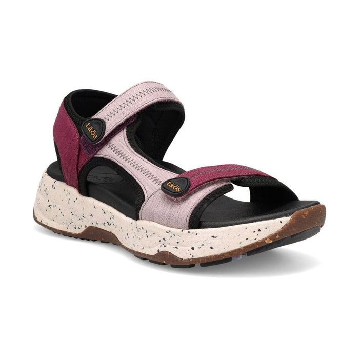 TAOS SUPER SIDE WOMEN'S WOMEN'S SANDALS Taos PLUM EMBOSSED 6 