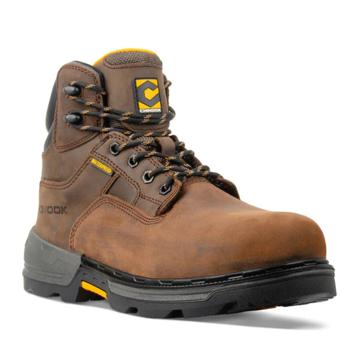 CHINOOK SAWHORSE 6" WATERPROOF SOFT TOE WORK BOOT MEN'S Boots Chinook BROWN 7.5 