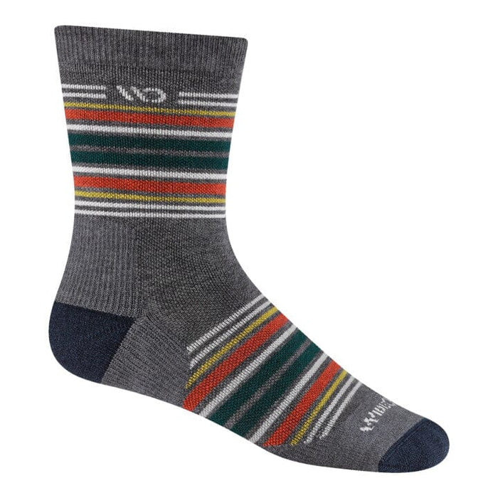 WIDE OPEN MULTI STRIPE CUSHIONED MICRO CREW SOCKS MEN'S Apparel Wide Open GRAY M 
