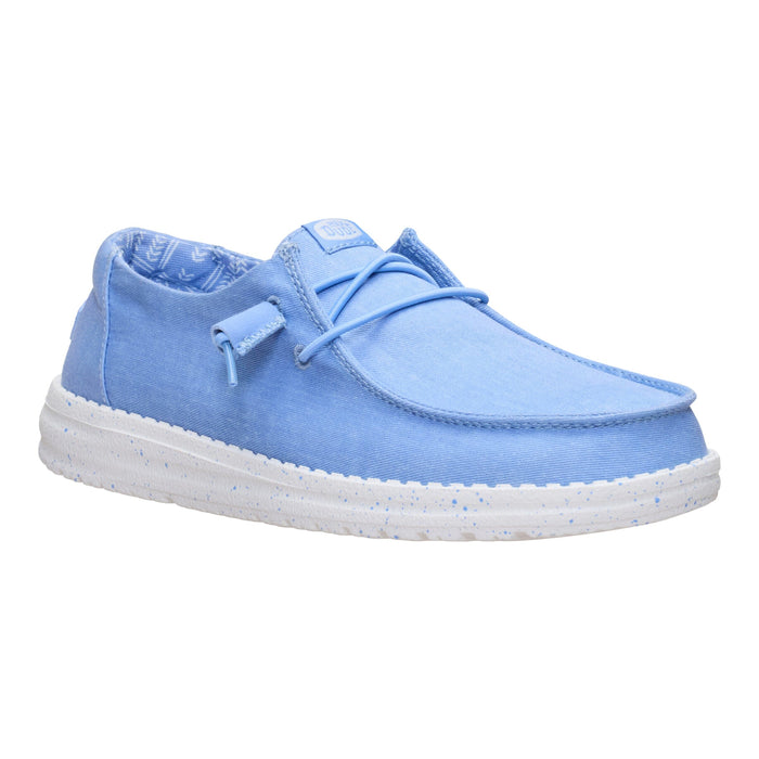HEY DUDE WENDY STRETCH CANVAS WOMEN'S Sneakers & Athletic Shoes Hey Dude HYDRANGEA BLUE 6 