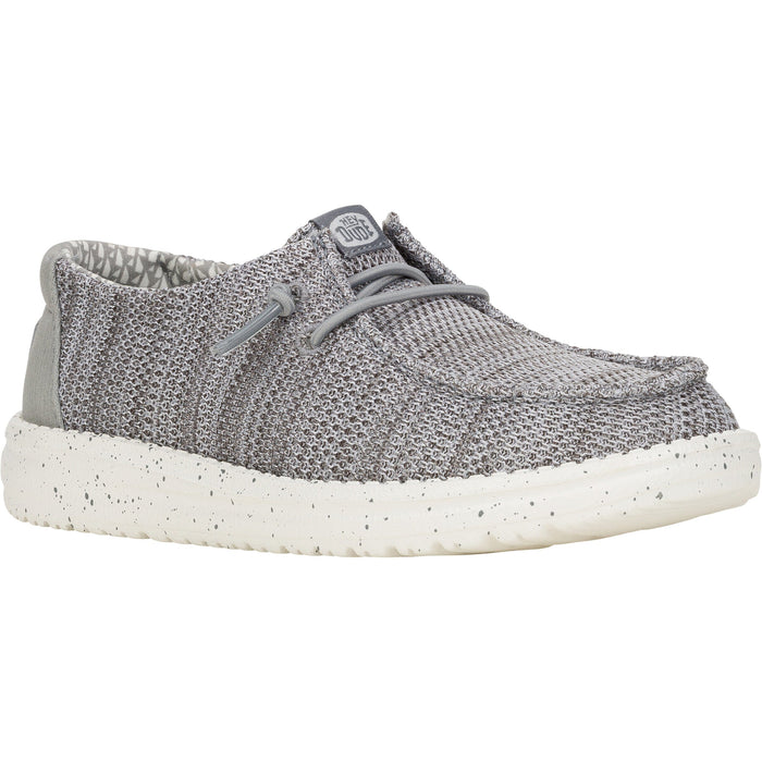HEYDUDE WALLY YOUTH STRETCH SOX KIDS Shoes Hey Dude GREY 11 