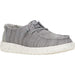 HEYDUDE WALLY YOUTH STRETCH SOX KIDS Shoes Hey Dude GREY 11 