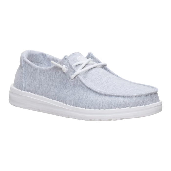 HEY DUDE WENDY STRETCH JERSEY WOMEN'S Sneakers & Athletic Shoes Hey Dude LIGHT GREY 7 